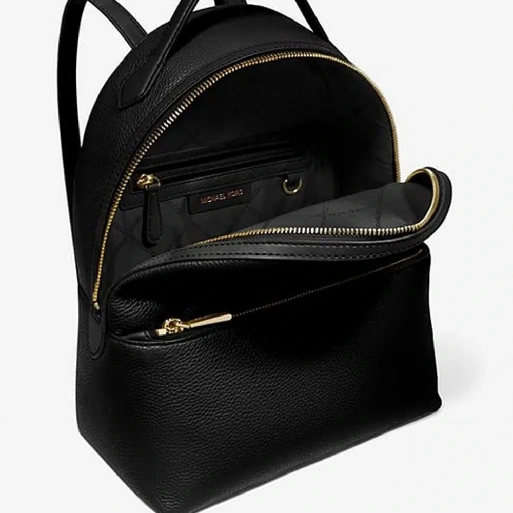 Michael Kors Womens Valerie Medium Logo Backpack 30F2G9VB2B  Black NWT